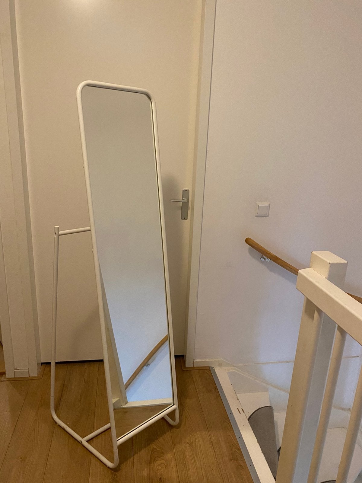 IKEA KNAPPER staande spiegel wit, Ophalen, Rechthoekig, Minder dan 50 cm, 150 tot 200 cm