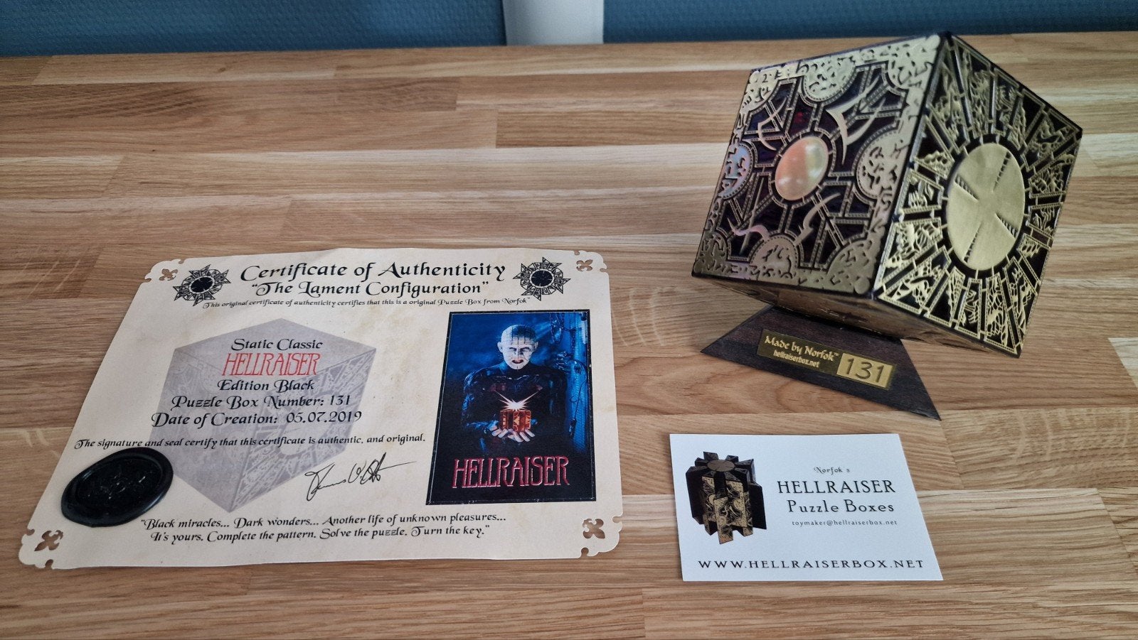 Hellraiser puzzlebox (officiële replica), Ophalen, Zo goed als nieuw, Film, Beeldje, Replica of Model