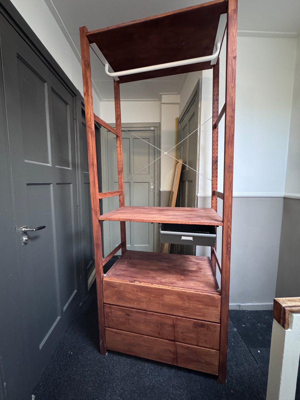 Gratis kast met lades en hang - 2.21m hoog, 89cm breed, Huis en Inrichting, Kasten | Kledingkasten, Ophalen, Gebruikt, 200 cm of meer