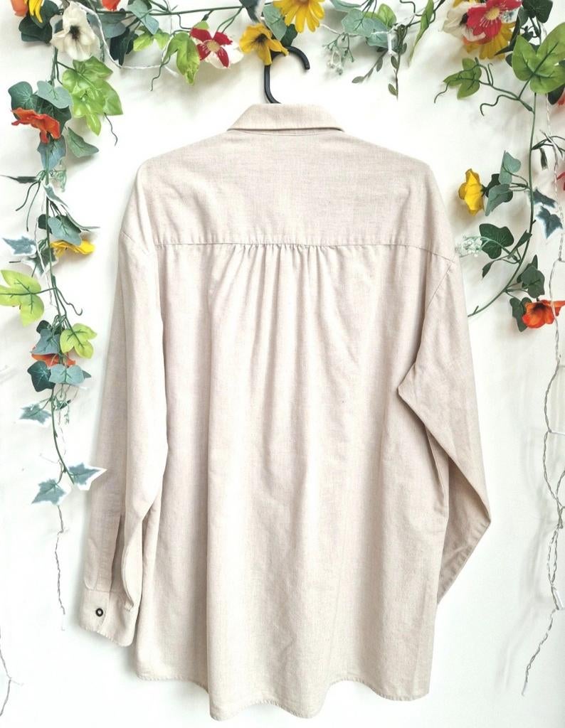 Super schattige vintage geborduurde trachten blouse/overhemd, Ophalen of Verzenden, Zo goed als nieuw, Maat 46/48 (XL) of groter