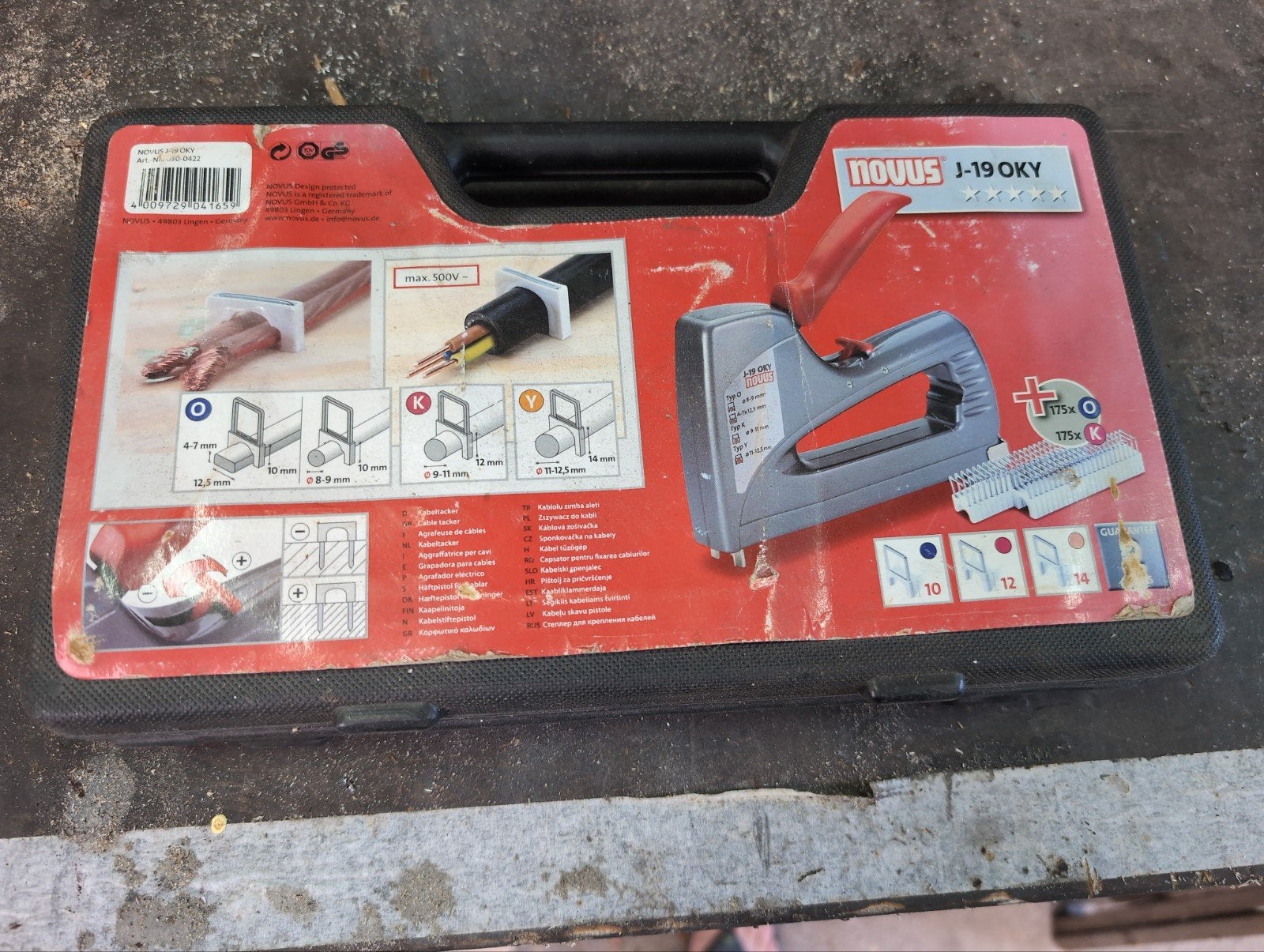 Novus J-19 OKY Tacker/Nietmachine in Koffer, Ophalen of Verzenden, Gebruikt, Tacker/nietmachine, Overige merken