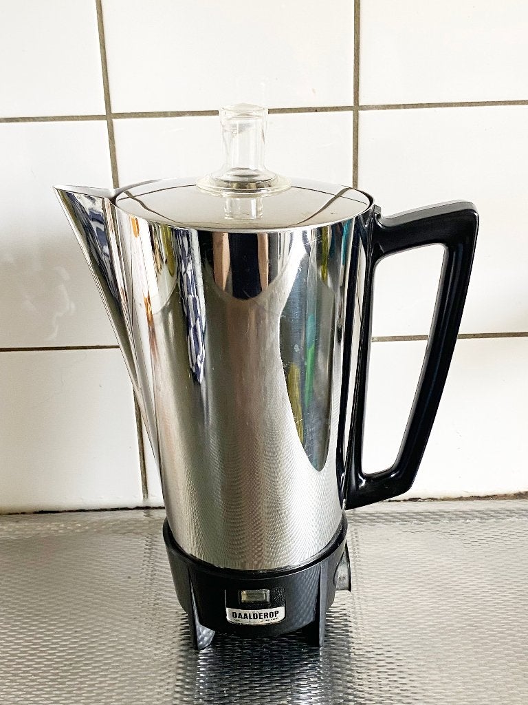 Vintage Daalderop Elektrische Percolator. Nieuwstaat!, Witgoed en Apparatuur, 10 kopjes of meer, Koffiemachine, Gemalen koffie