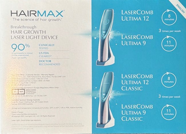 Hairmax Ultima 12 LaserComb - Haarverzorging, Ophalen of Verzenden, Nieuw, Haarverzorging