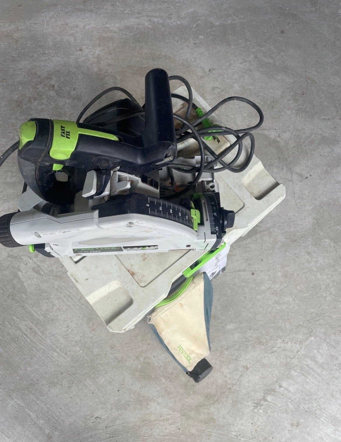 Festool TS 55 REBQ-Plus invalzaag, Doe-het-zelf en Verbouw, Gebruikt, Invalzaag, Ophalen of Verzenden, 30 tot 70 mm