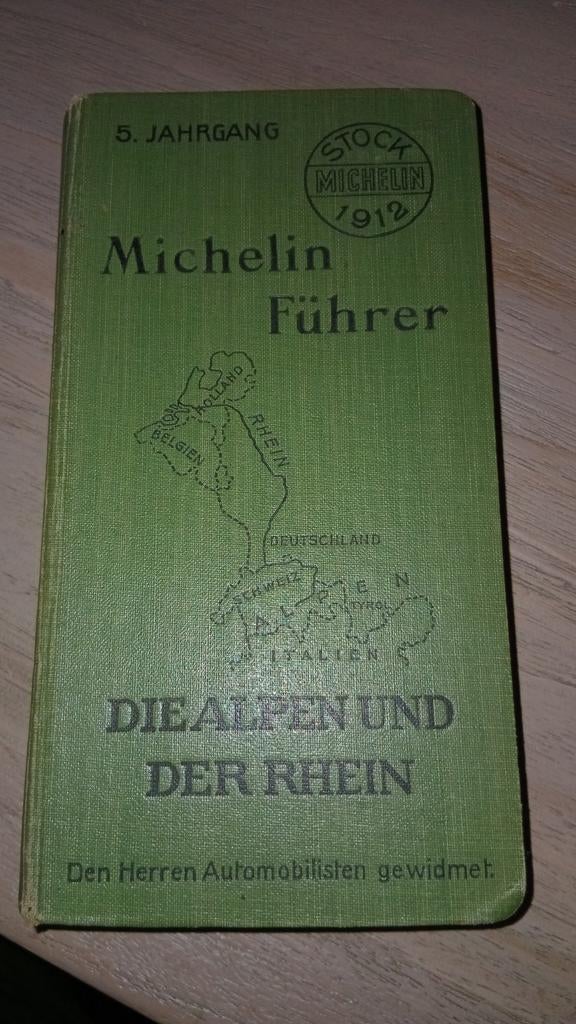 Michelin fuhrer 1912 ,die alpen und der rhein,v verzamelaar, Ophalen of Verzenden