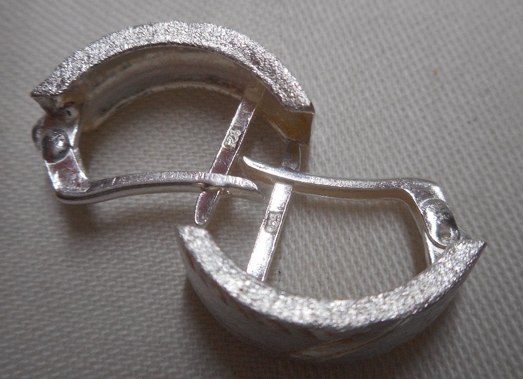 Zilveren vintage oorbellen nr.1245, Hangers, Verzenden, Zo goed als nieuw, Zilver