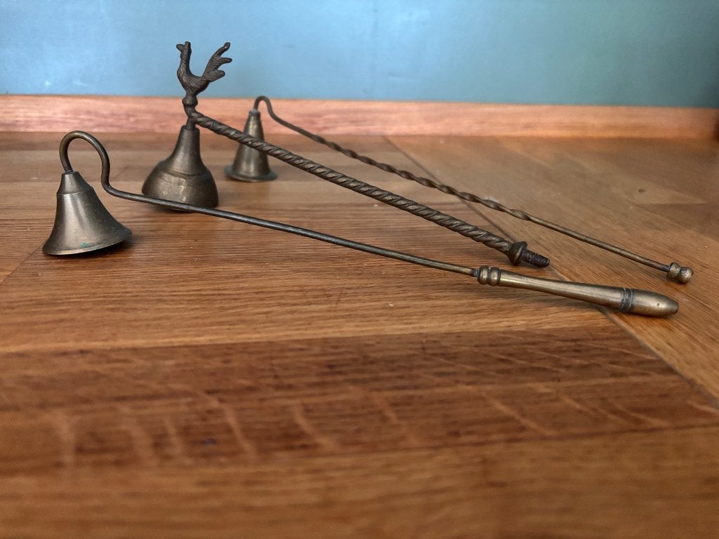 Vintage messing kaarsendovers, Ophalen of Verzenden