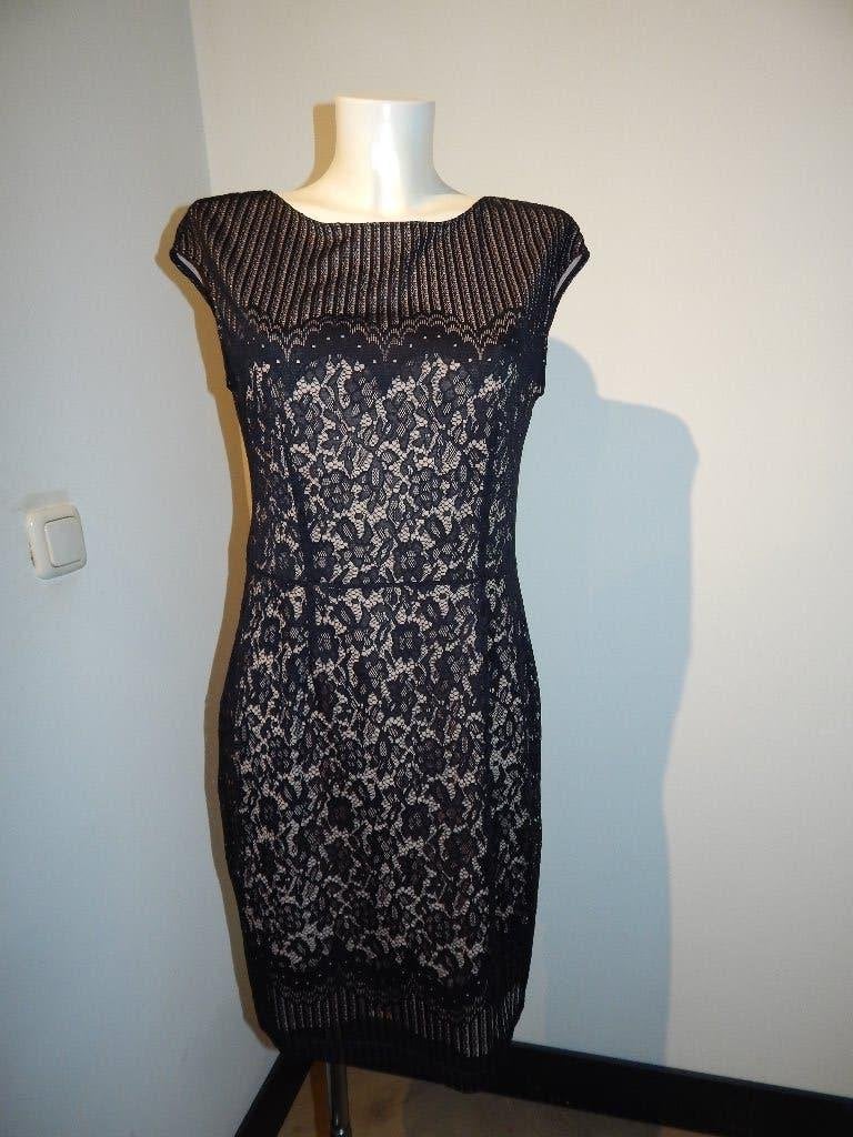 Joseph Ribkoff chique jurk van kant met nude voering D38, Maat 38/40 (M), Verzenden, Zwart, Joseph Ribkoff