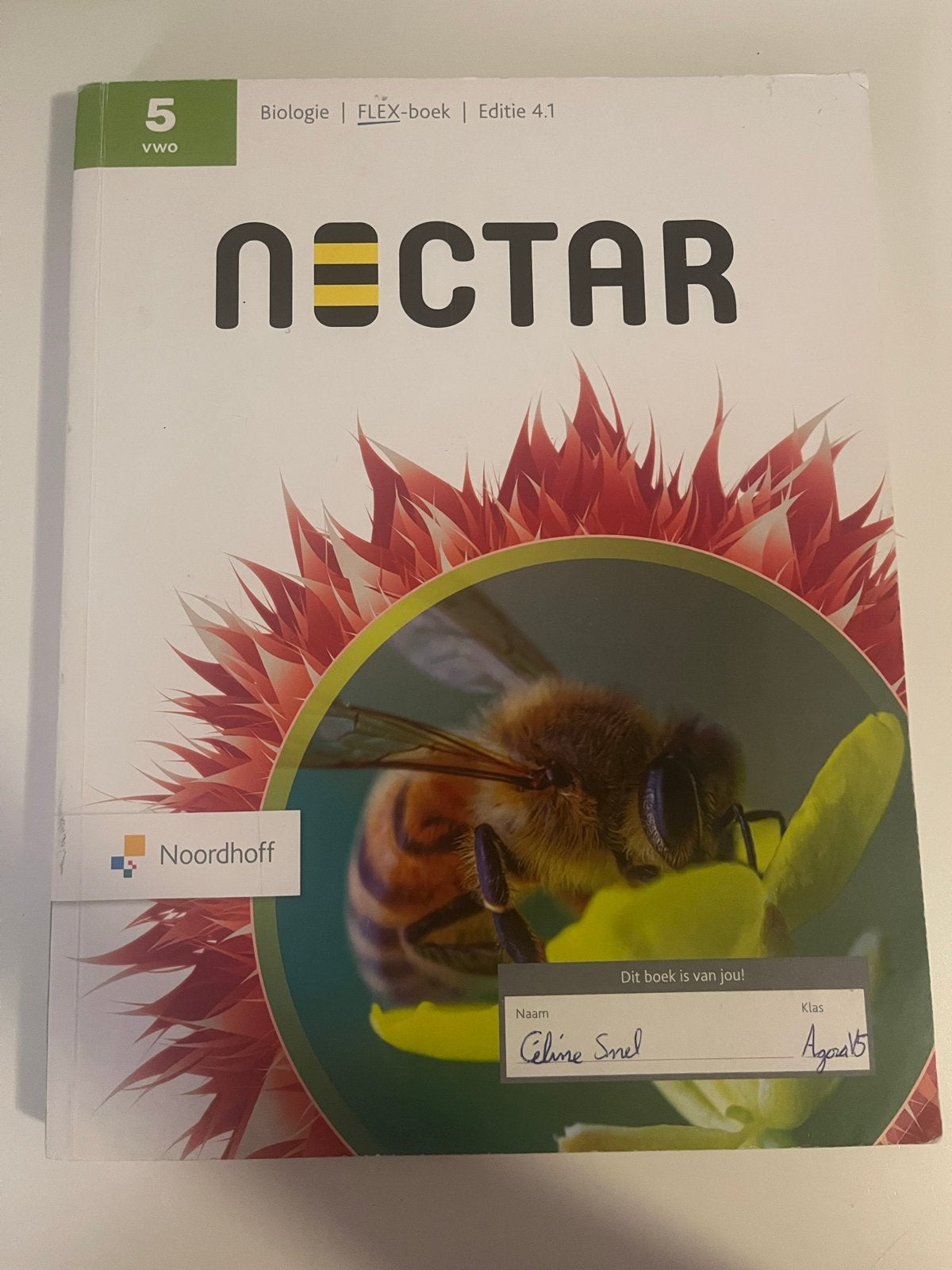 Nectar Biologie VWO 5 FLEX-boek Editie 4.1 Noordhoff, Ophalen of Verzenden, Beta, Zo goed als nieuw, Overige niveaus