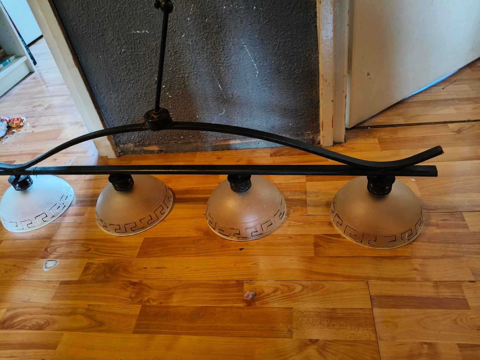 Set van 5 lampen met Griekse stijl, Gebruikt, E14 (klein), Ophalen of Verzenden, Glas