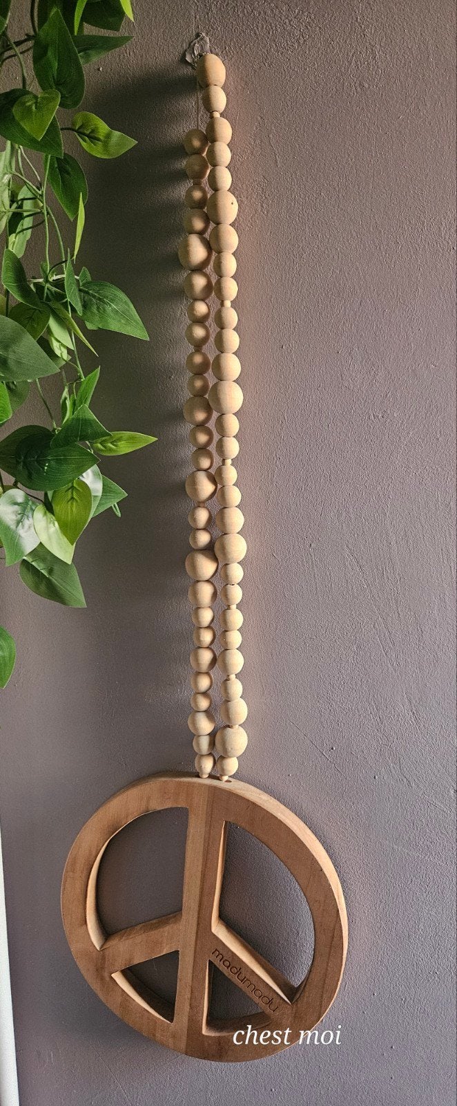 madumadu/ madu madu peace wanddecoratie, Ophalen of Verzenden, Zo goed als nieuw, Hout, Overige stijlen