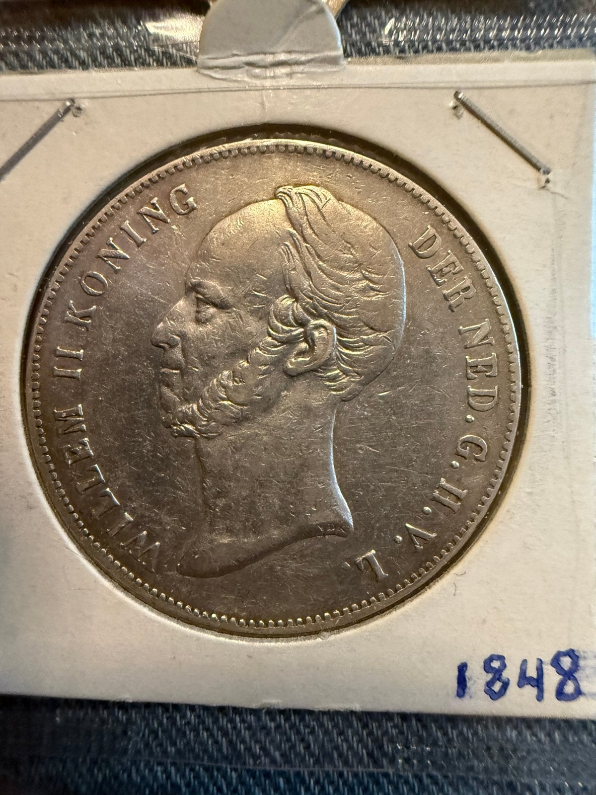 Willem II 1848 (2e) rijksdaalder, Postzegels en Munten, Munten | Nederland, Zilver, Ophalen of Verzenden, Losse munt, 2½ gulden