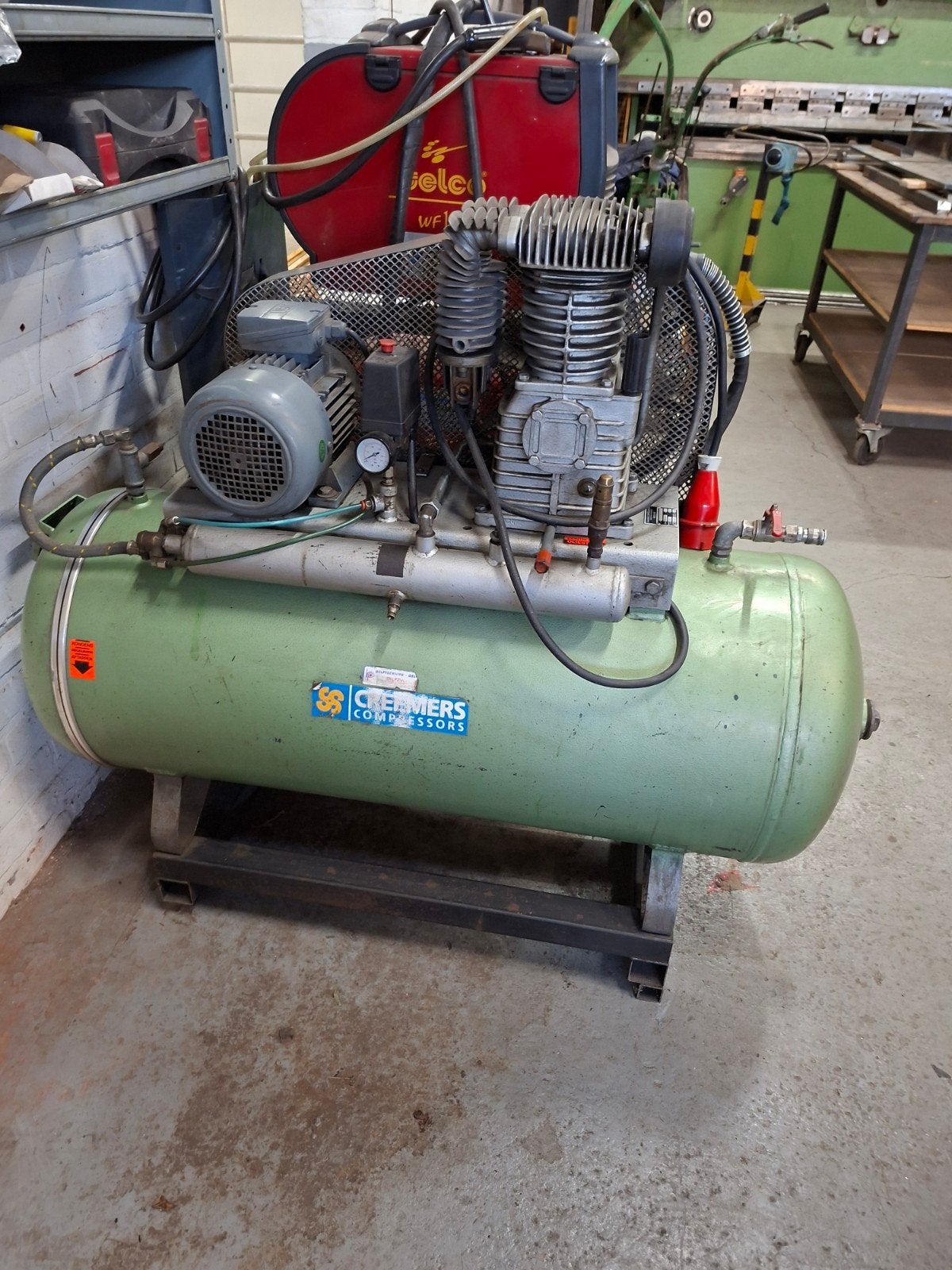 Creemers 400V - industriële compressor, Ophalen, Gebruikt, 400 tot 800 liter/min, 10 bar of meer