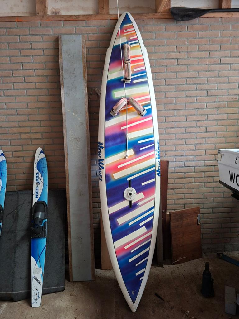 Complete surfset met kist vol onderdelen., Watersport en Boten, Windsurfen, Ophalen of Verzenden, Gebruikt