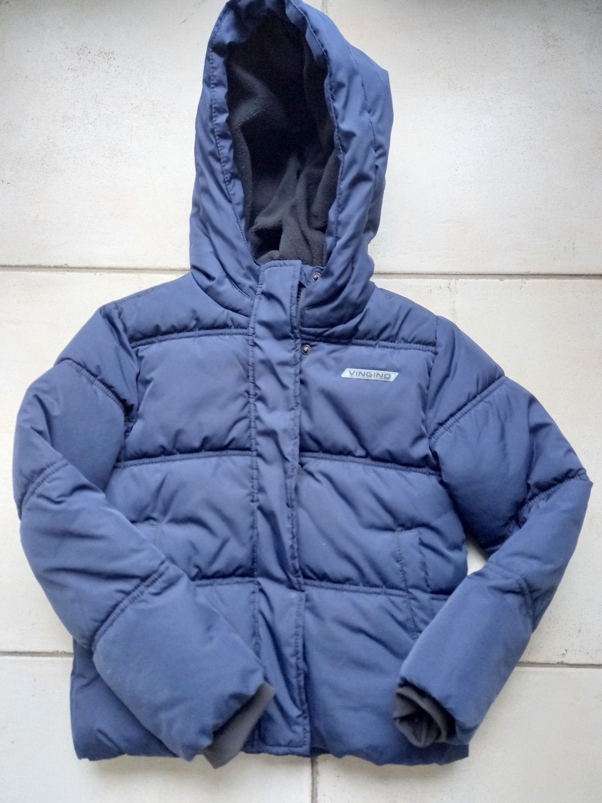 Vingino donkerblauwe winterjas (meisje), Ophalen, Meisje, Zo goed als nieuw, Vingino