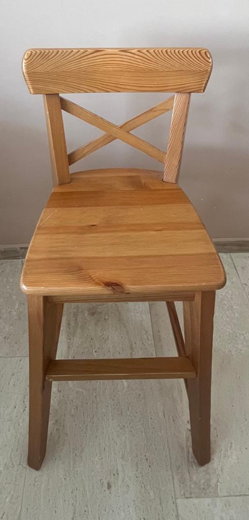 Ikea Ingolf, antique stain stool, Kinderen en Baby's, Kinderkamer | Tafels en Stoelen, Ophalen, Gebruikt, Stoel(en)