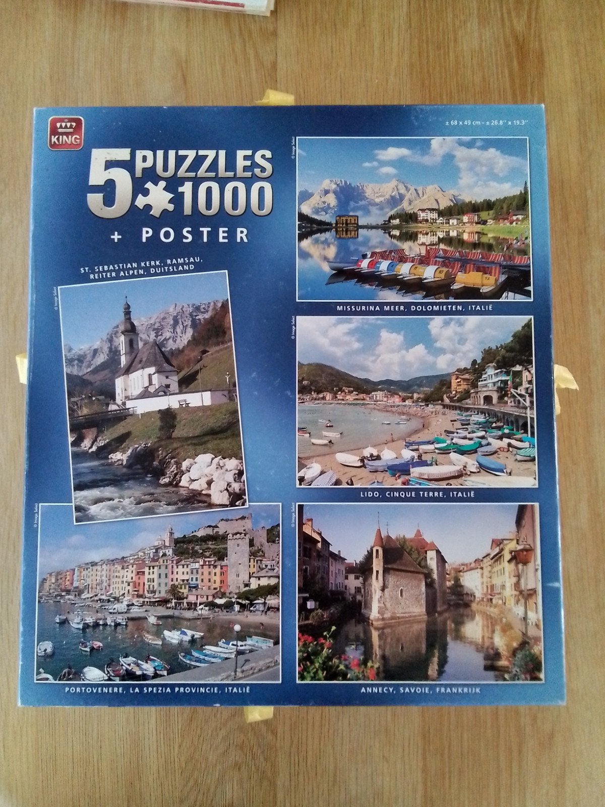 5 puzzels in 1, Ophalen of Verzenden, 500 t/m 1500 stukjes, Zo goed als nieuw