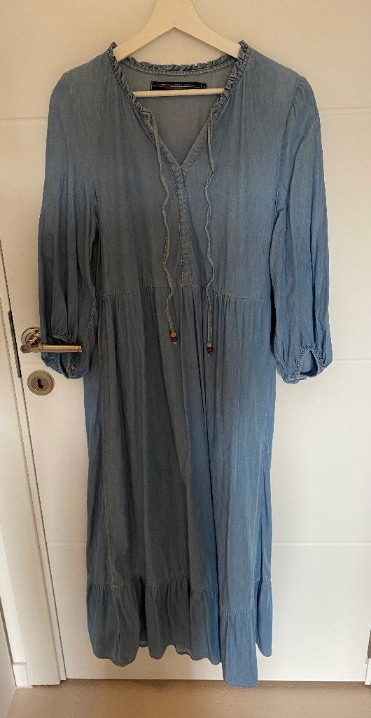 Zomerse spijkerjurk, maat M, Kleding | Dames, Jurken, Maat 38/40 (M), Blauw, Ophalen of Verzenden, Gedragen