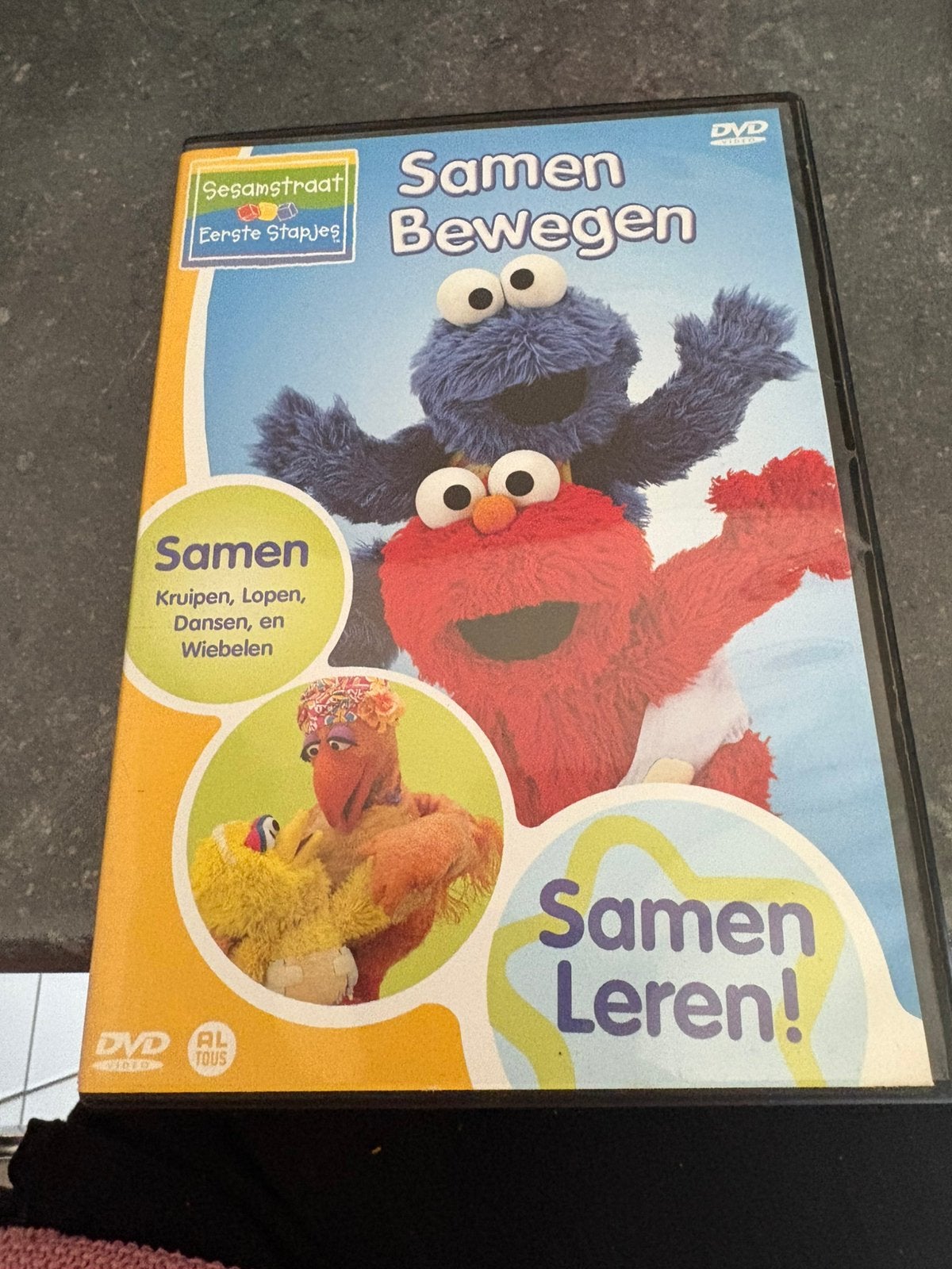 Sesamstraat: Samen Bewegen, Samen Leren! DVD, Alle leeftijden, Ophalen of Verzenden, Gebruikt, Educatief