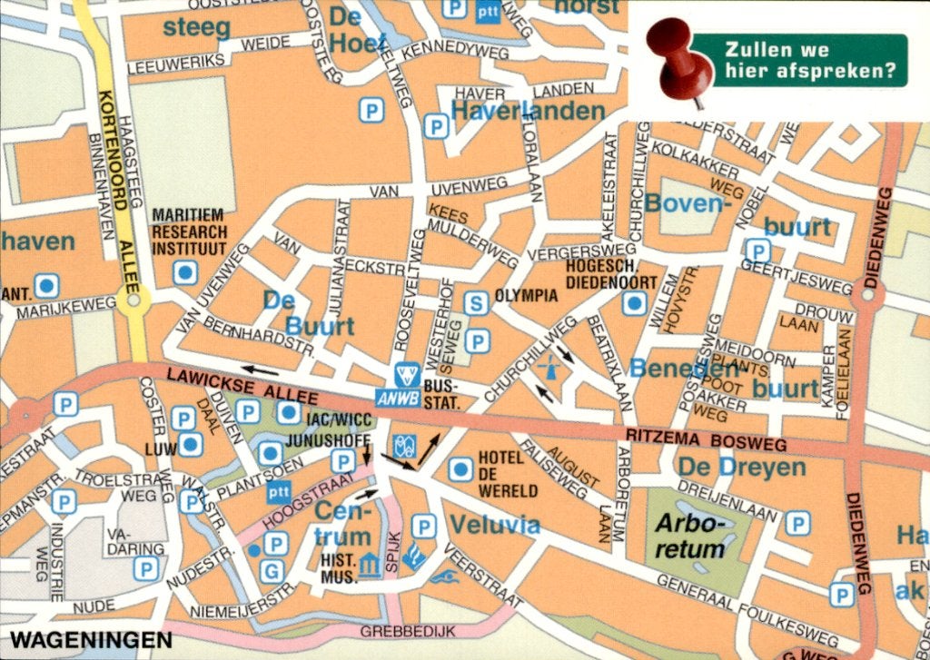 Wageningen, zullen we hier afspreken?, Verzenden, 1980 tot heden, Ongelopen, Overige thema's