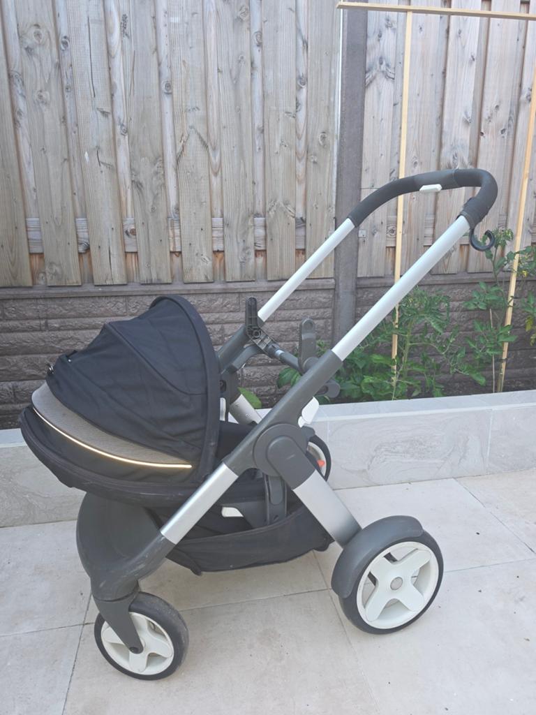 Stokke kinderwagen, gebruikt, goede staat, Gebruikt, Kinderwagen, Overige merken, Verstelbare duwstang
