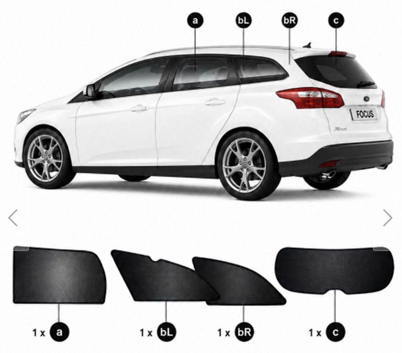 Car Shades Ford Focus Wagon/Estate 2011–2018 – Zonneschermen, Ophalen of Verzenden, Zo goed als nieuw
