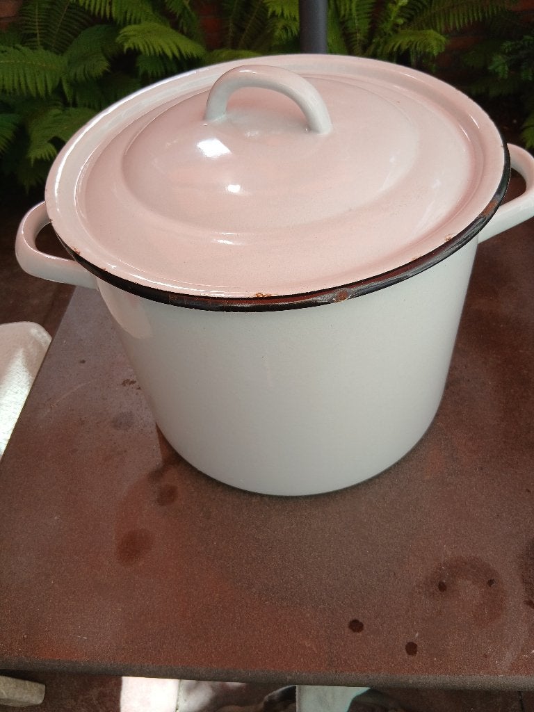 Vintage wasketel of soeppan met deksel, Antiek en Kunst, Ophalen of Verzenden