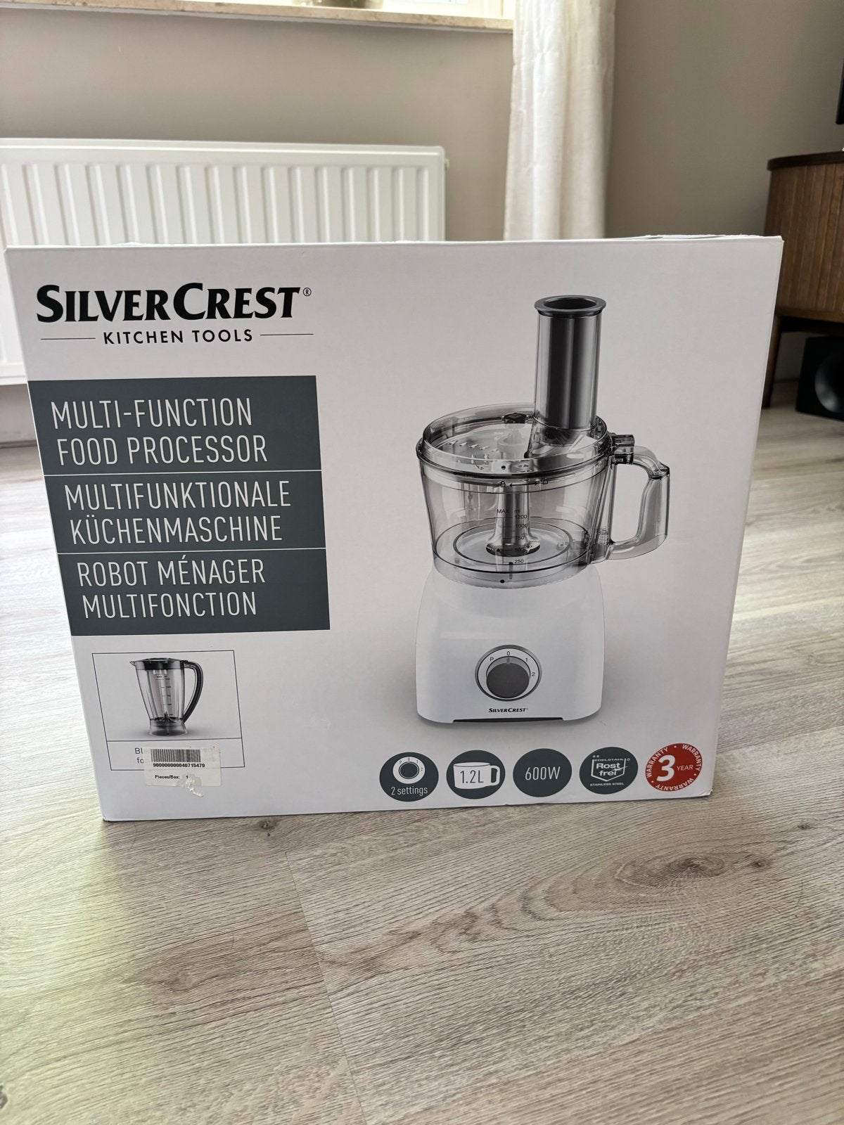 SilverCrest Keukenmachine, Hakmolen, Foodprocessor met Blend, 1 tot 2 liter, Ophalen of Verzenden, Zo goed als nieuw