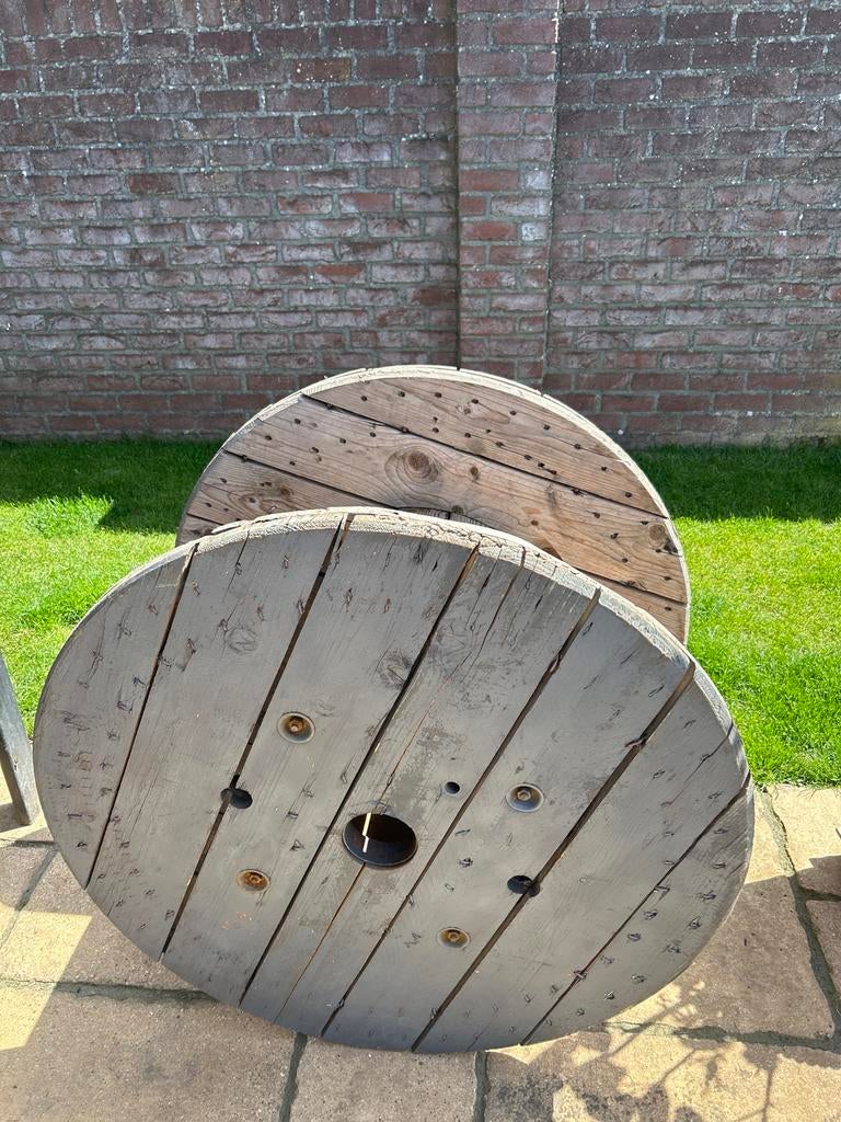 Draadhaspel / Kabelhaspel - Ideaal als tafel, Huis en Inrichting, Tafels | Eettafels, Ophalen, Gebruikt, Rond, 50 tot 100 cm