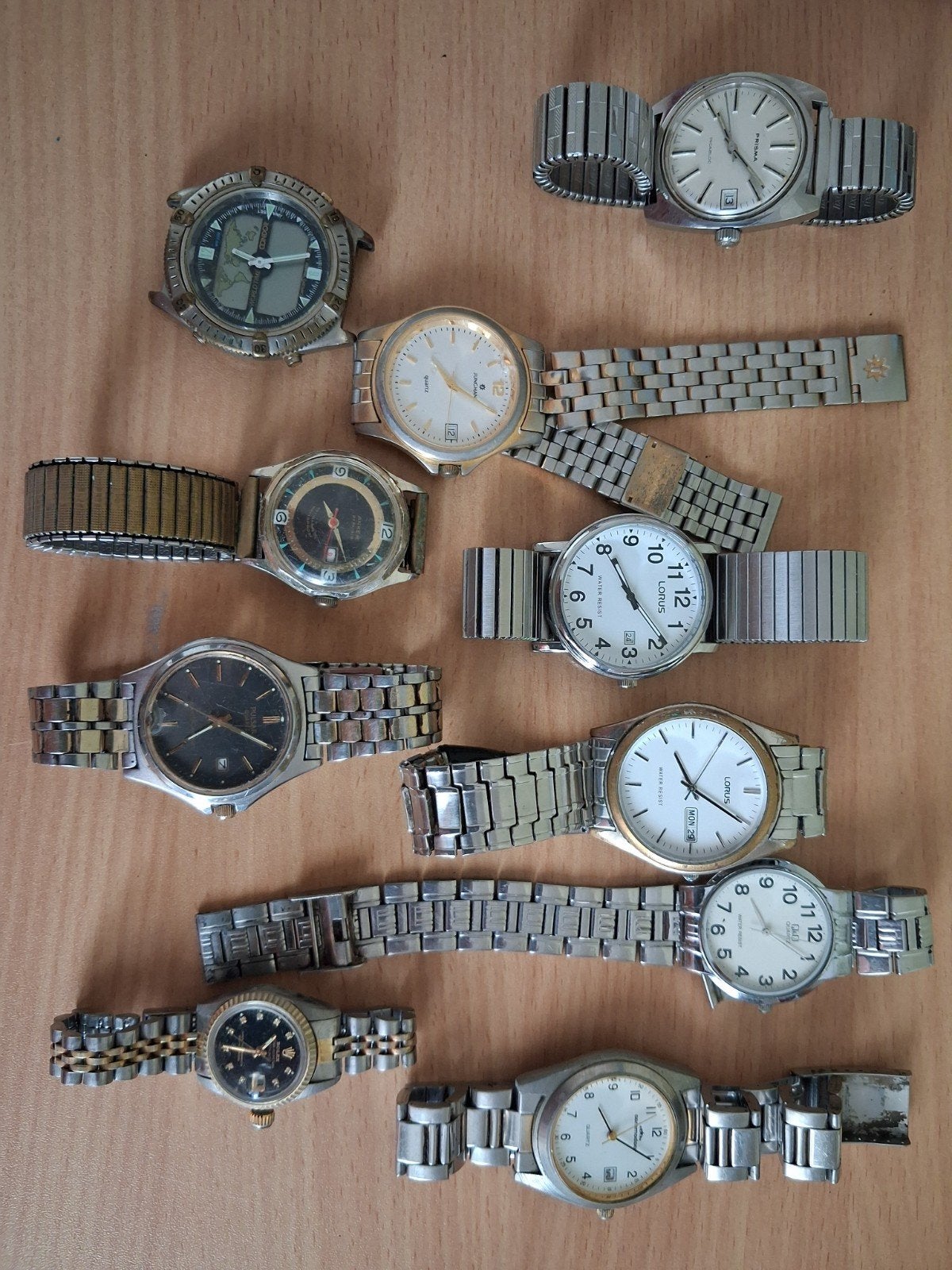 Prisma, Lorus, Quartz, Junghans, Commodoor, Condor, Anker,, Ophalen, Staal, Rolex