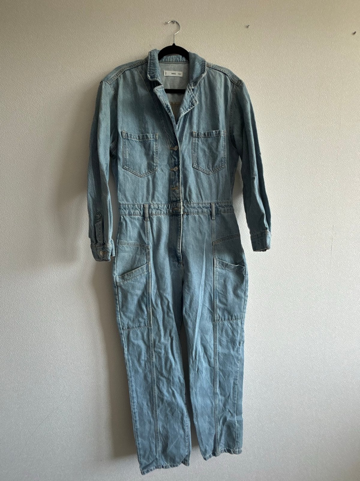 Mango Denim Jumpsuit - Nieuw - Maat XL (valt als L), Ophalen of Verzenden, Nieuw, Maat 42/44 (L), Blauw