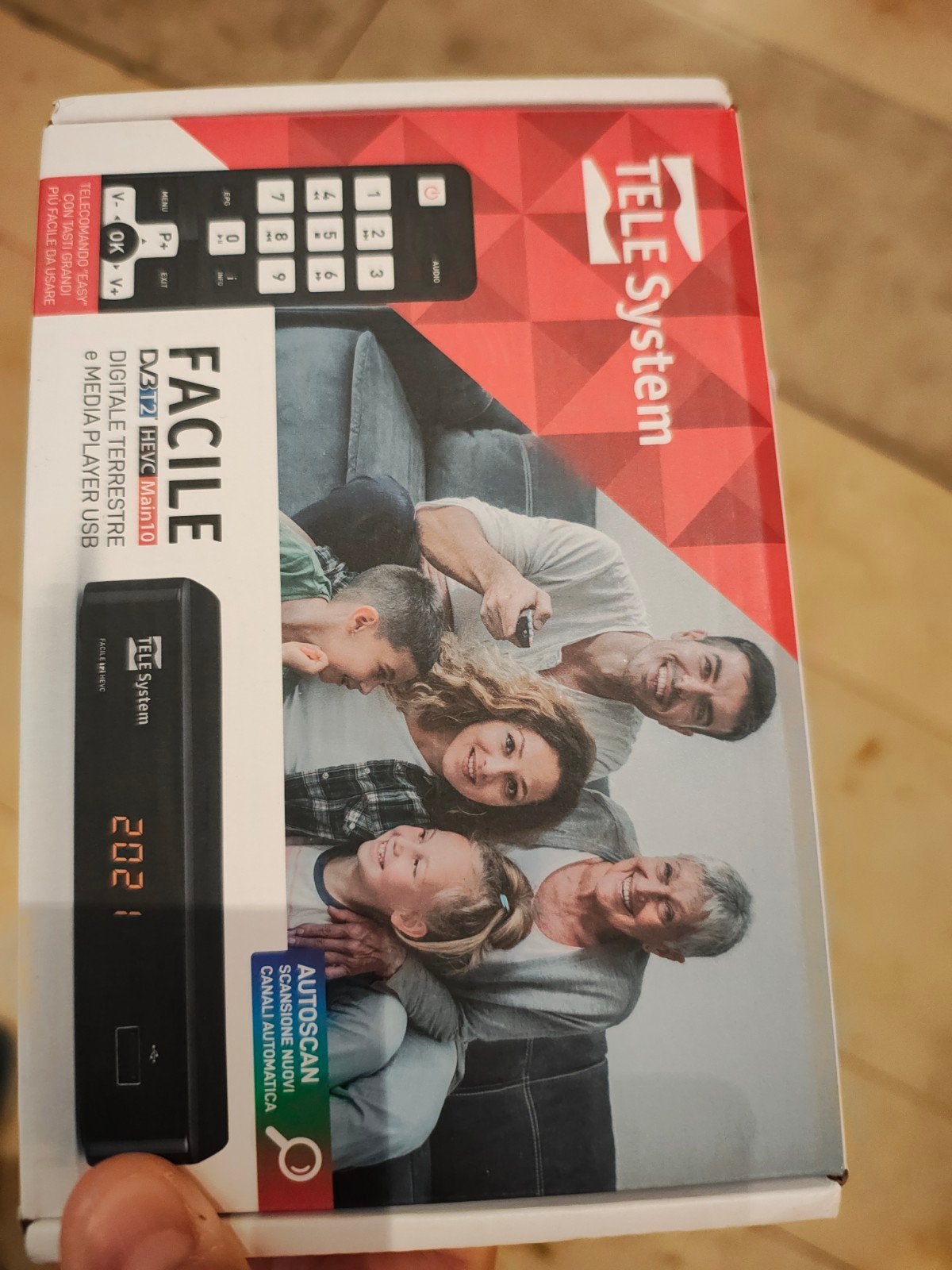 TELE System DVB-T2 HEVC Main10 Digitale Terrestre Decoder, Audio, Tv en Foto, Decoders en Harddiskrecorders, Ophalen, Nieuw, Decoder