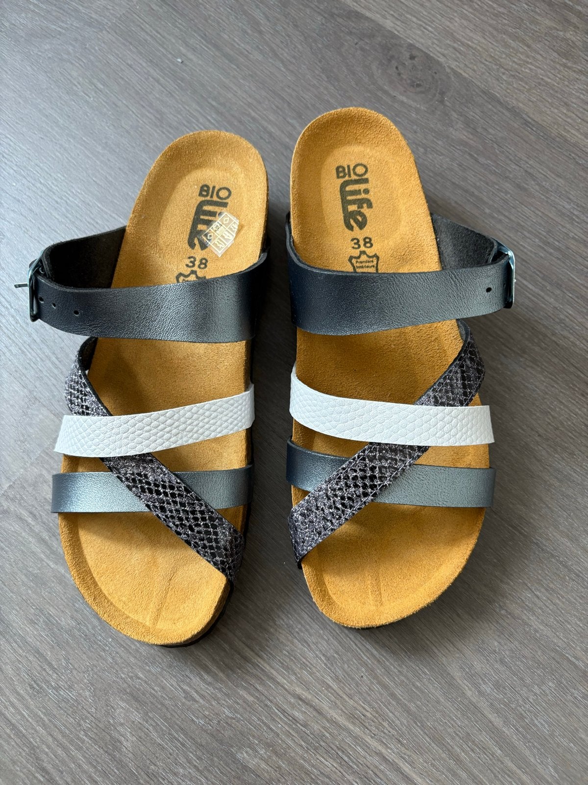 Bio Life Sandalen Maat 38 - nieuw, Zwart, Nieuw, Sandalen of Muiltjes, Ophalen of Verzenden