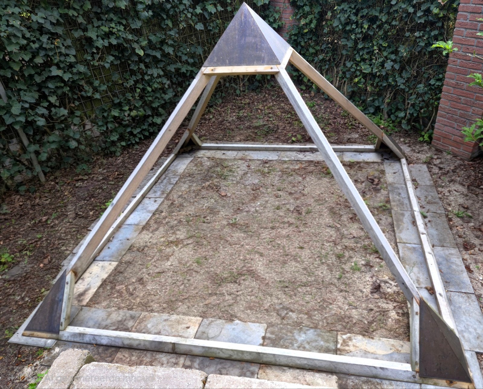 Buitenpiramide met koperen kap en hoeken, Ophalen of Verzenden