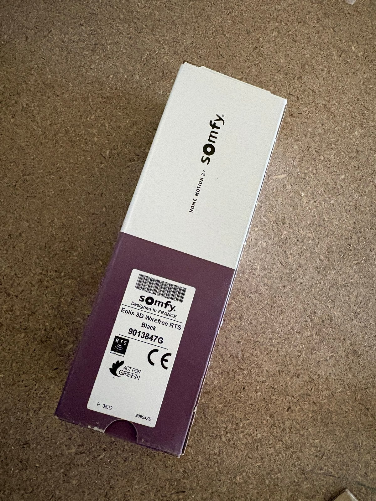 Somfy Eolis 3D Wirefree RTS Zwart - Nieuw in doos, Overige kleuren, Verzenden, Nieuw, Minder dan 100 cm
