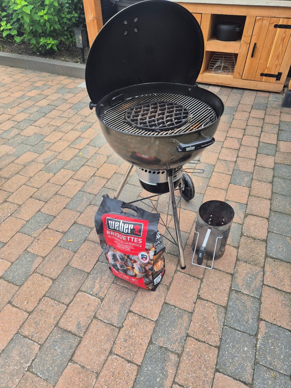 Weber mastertouch, Tuin en Terras, Houtskoolbarbecues, Ophalen of Verzenden, Gebruikt