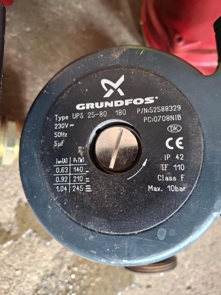 Grundfos UPS 25-80 180, UPS32-110 Circulatiepomp (Gebruikt), Ophalen, Gebruikt, Minder dan 30 cm, Overige typen