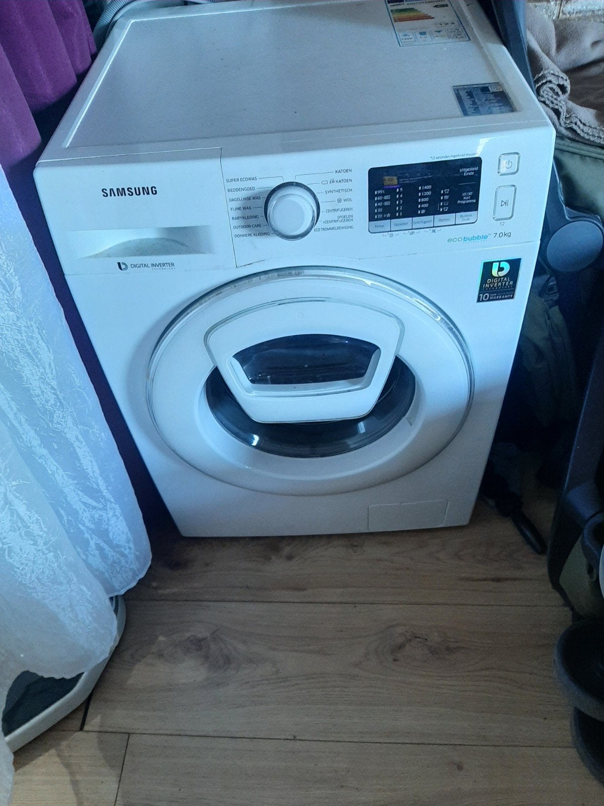 Samsung wasmachine defect, Ophalen, 1200 tot 1600 toeren, 85 tot 90 cm