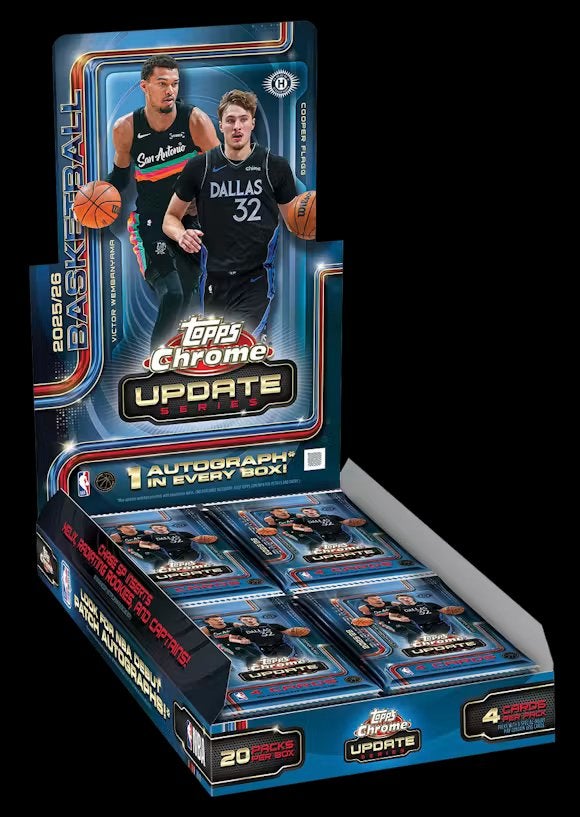 2025-26 Topps Chrome Updates Basketball - Hobby Box, Ophalen of Verzenden, Nieuw, Boosterbox, Foil