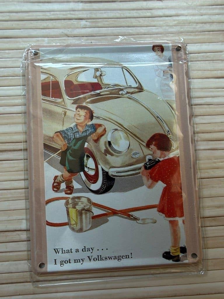 Volkswagen retro wandbordjes, Ophalen of Verzenden, Nieuw, Auto's