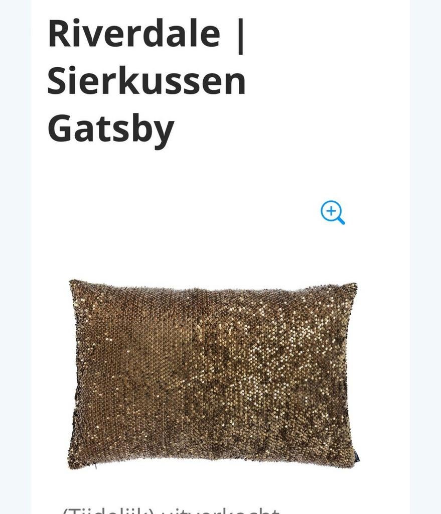 Riverdale kussen mat gold, Ophalen of Verzenden, Nieuw, Vierkant