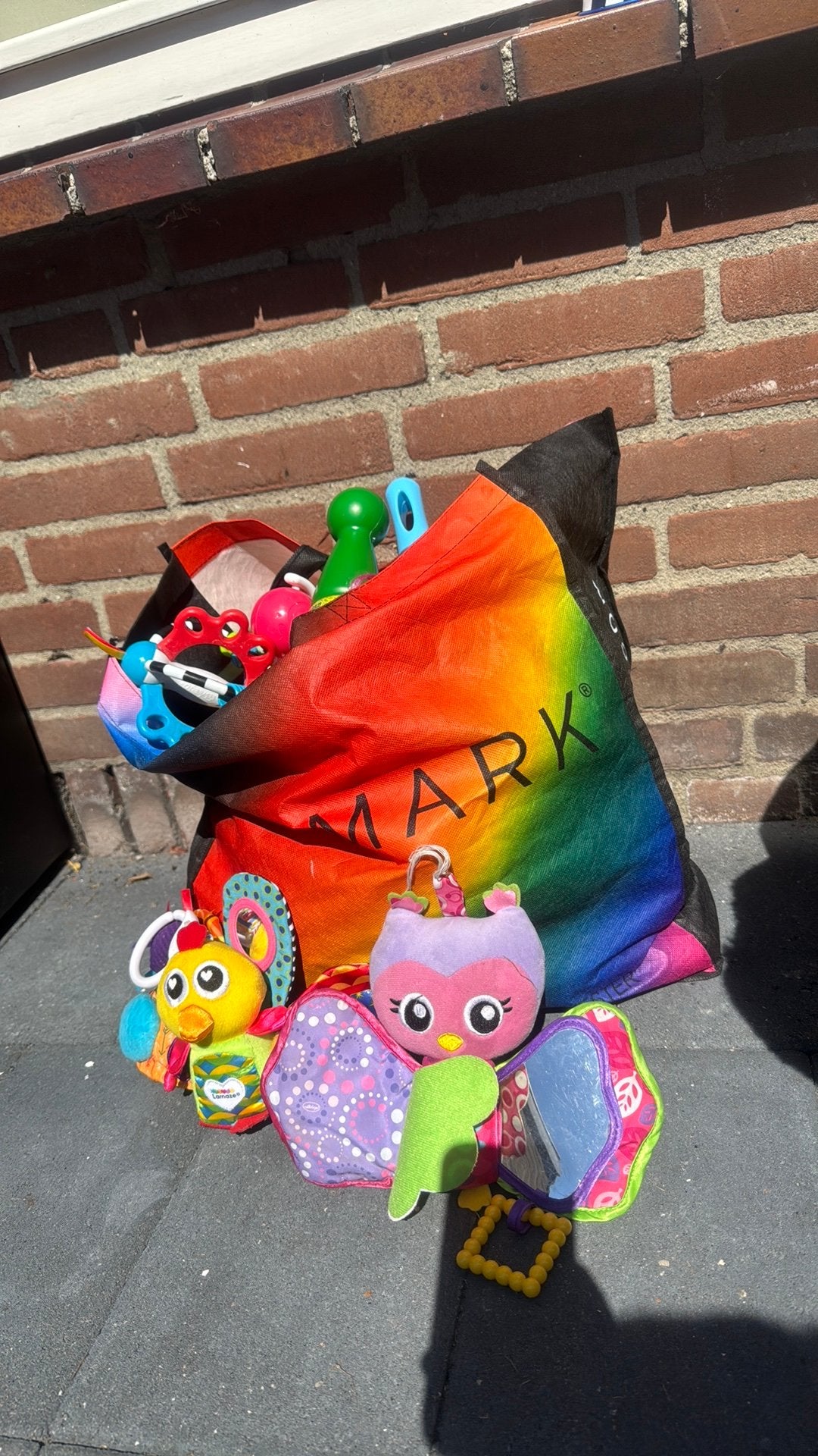 Tas vol klein baby/ peuter speelgoed, Ophalen, Zo goed als nieuw