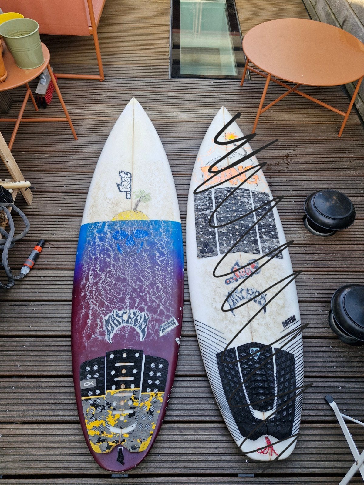 Mayhem Shortboard pocket rocket 5'11, Watersport en Boten, Ophalen, Gebruikt, Shortboard