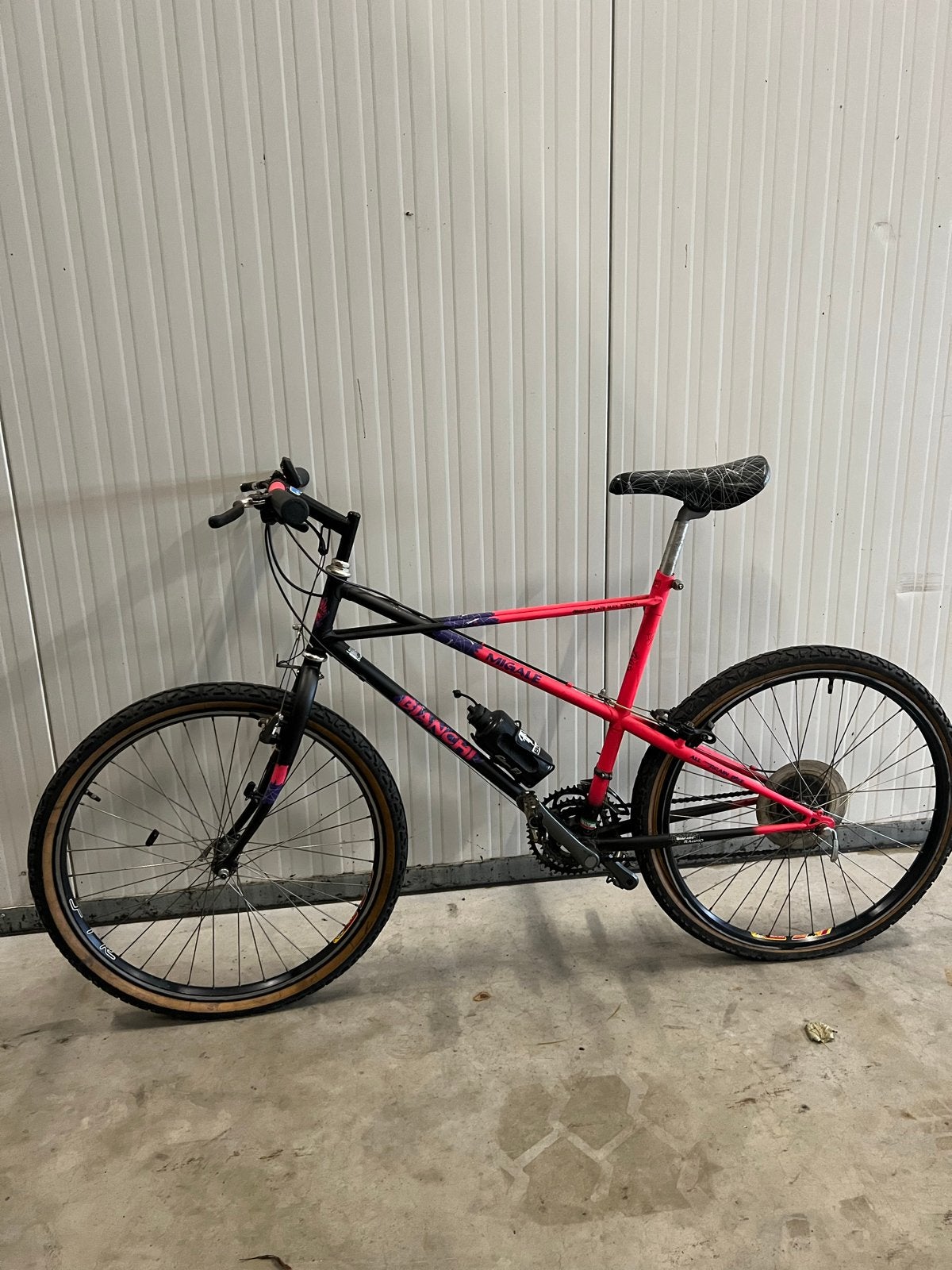 Vintage Bianchi Migale Mountainbike - Zwart/Neonroze, 53 tot 57 cm, Ophalen, Gebruikt, Overige merken