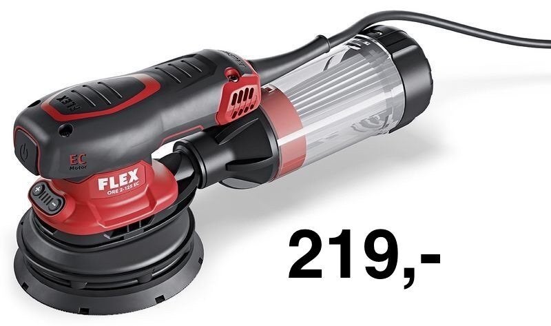 Flex ORE 2-125 EC Excentrische schuurm. Nieuw in de aktie !!, Ophalen of Verzenden, Nieuw, Minder dan 600 watt, Excentrische schuurmachine