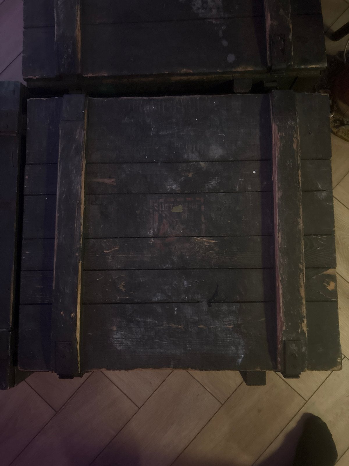 Vintage houten munitiekist - Stevige opbergkist 15 per stuk, Huis en Inrichting, Woonaccessoires | Kisten, Gebruikt, 50 tot 100 cm