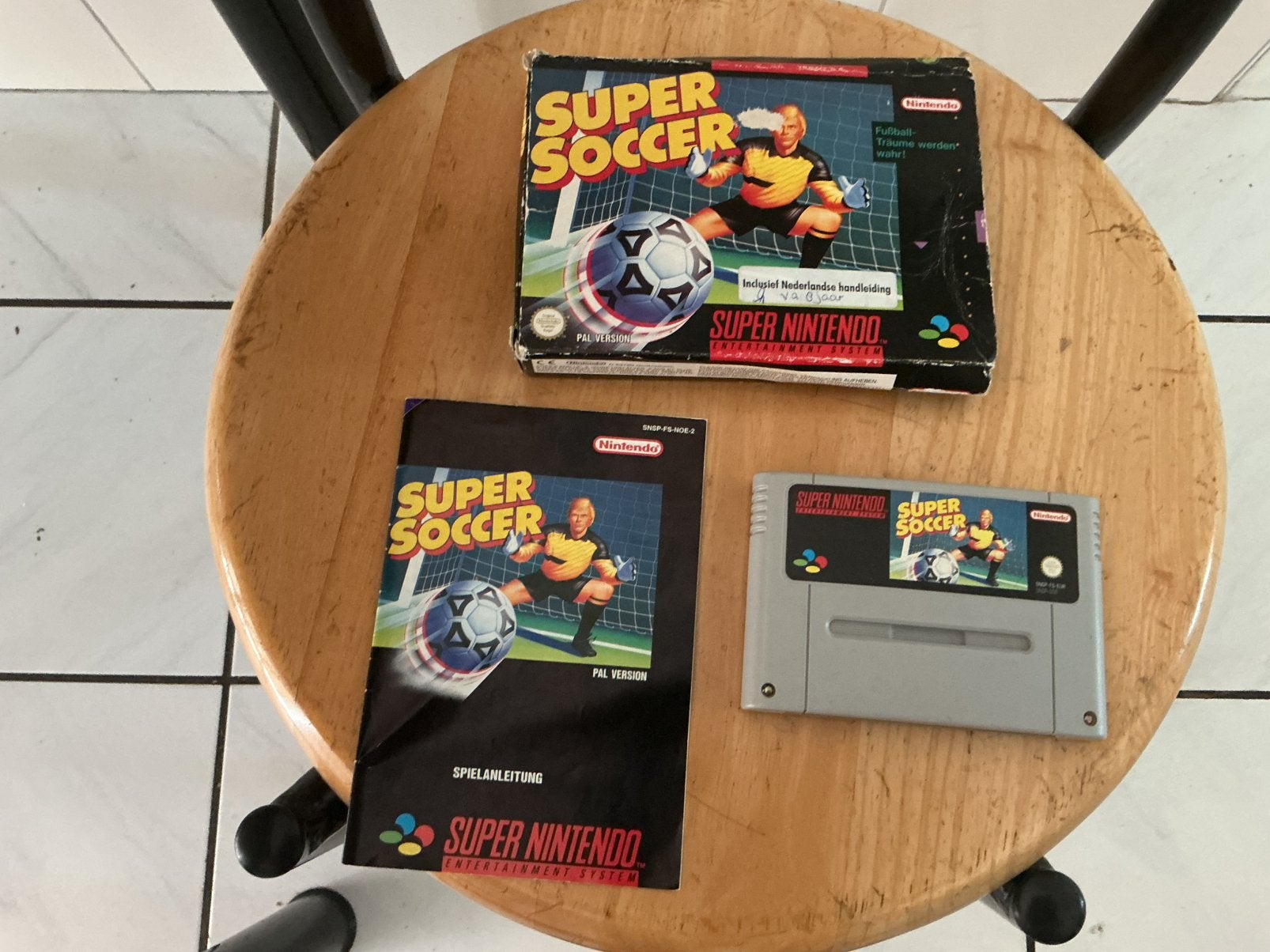 Game voor de super Nintendo. Super  Soccer + doos en boekje., 2 spelers, Ophalen of Verzenden, Zo goed als nieuw, Vanaf 3 jaar