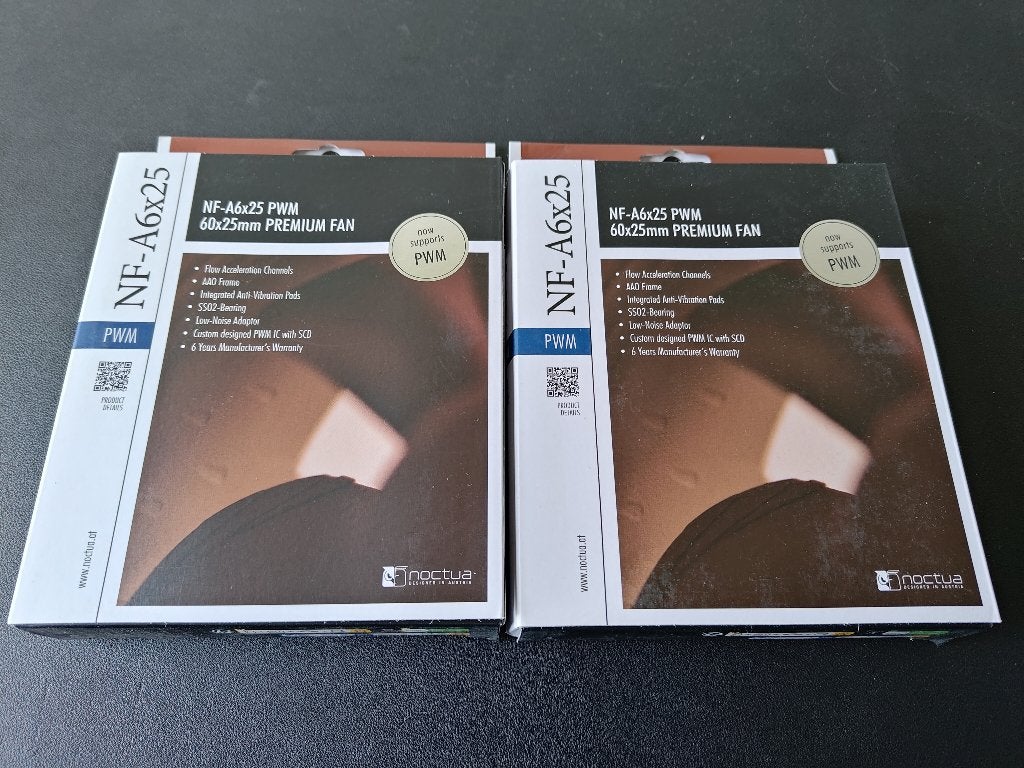 Noctua NF-A6x25 koeler (2x), Ophalen, Nieuw, Luchtkoeling