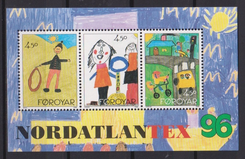 Faeröer 1996 Blok Kindertekeningen, Verzenden, Postfris, Overige thema's