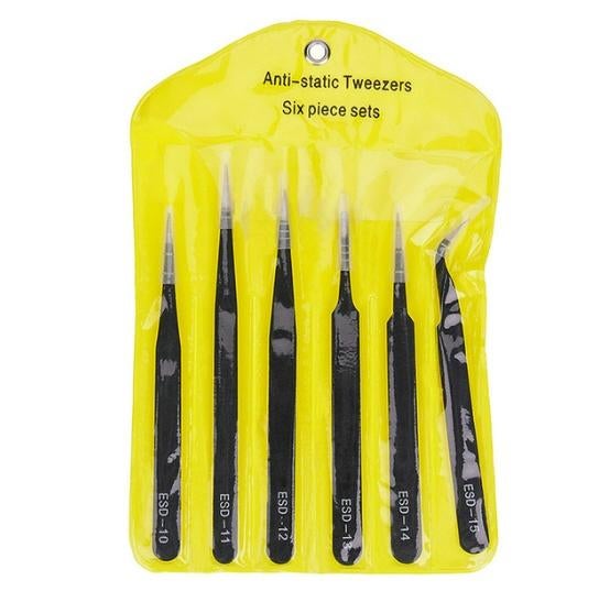 Pincet Set 6 Stuks Roestvrijstalen Pincetten - Anti-Statisch, Ophalen of Verzenden, Nieuw, Knutselwerk